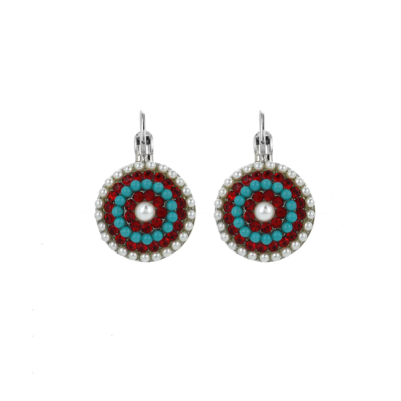 Extra Luxurious Pavé Leverback Earrings in "Happiness"