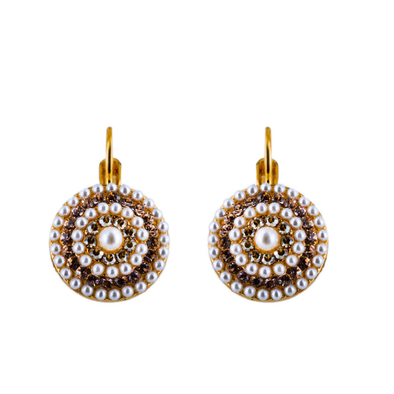 Extra Luxurious Pavé Leverback Earrings in "Cookie Dough"