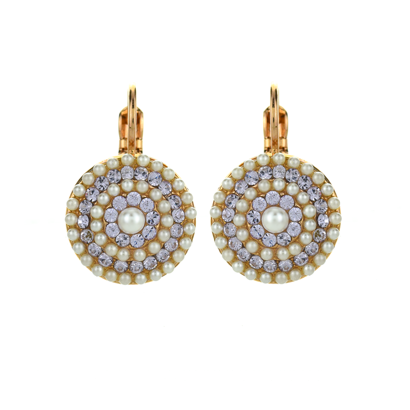 Extra Luxurious Pavé Leverback Earrings in "Romance"