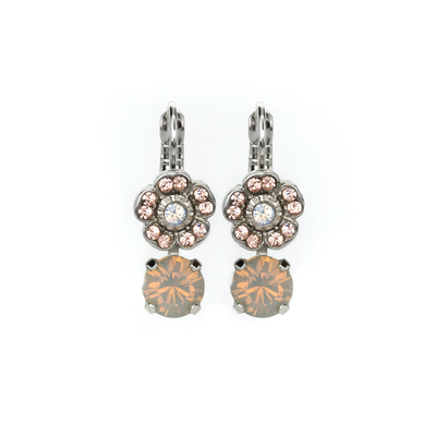 Cosmos Round Dangle Leverback Earrings in "Peace"