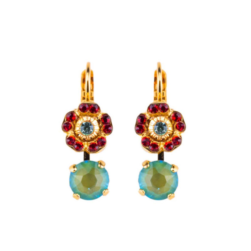 Cosmos Round Dangle Leverback Earrings in "Enchanted"