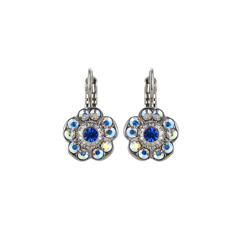 Lovable Cosmos Leverback Earrings in "Tranquil" - Rhodium