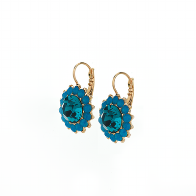 Extra Luxurious Rosette Leverback Earrings in "Serenity"