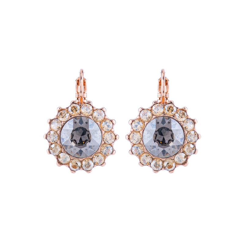 Extra Luxurious Rosette Leverback Earrings in "Earl Grey"