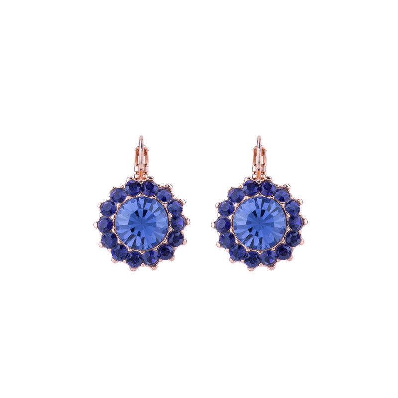 Extra Luxurious Rosette Leverback Earrings in "Wildberry"