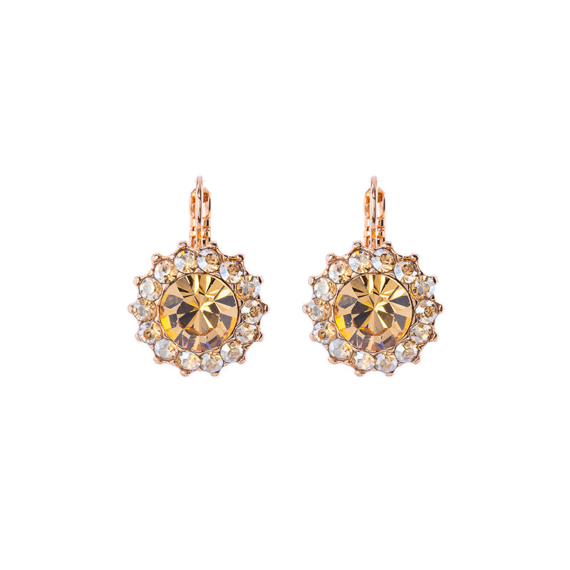 Extra Luxurious Rosette Leverback Earrings in "Chai"