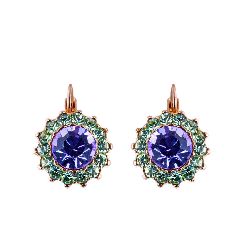 Extra Luxurious Rosette Leverback Earrings in "Mint Chip"