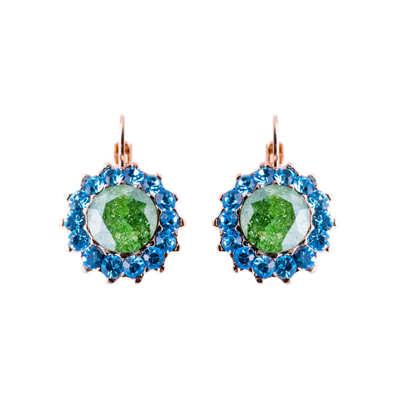 Extra Luxurious Rosette Leverback Earrings in "Pistachio"