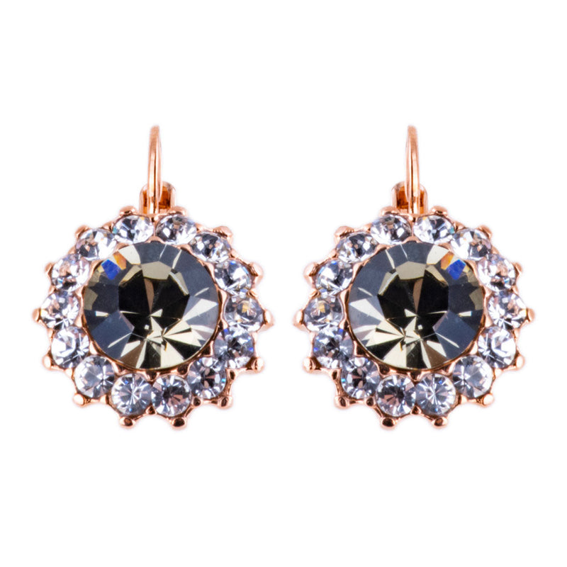 Extra Luxurious Rosette Leverback Earrings in "Ice Queen"