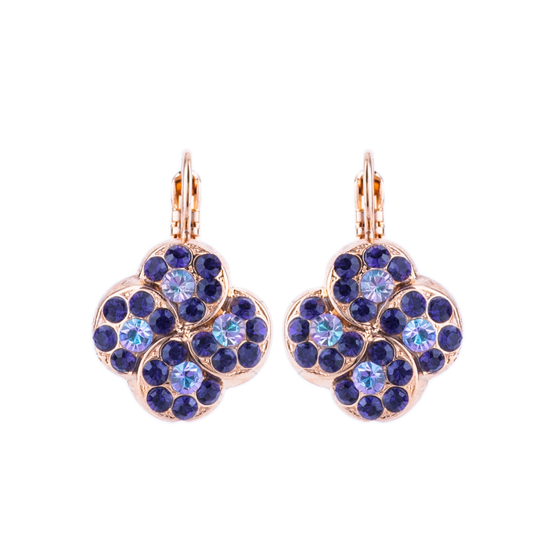 Extra Luxurious Clover Leverback Earrings in "Wildberry"