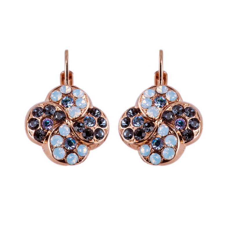 Extra Luxurious Clover Leverback Earrings in "Ice Queen"