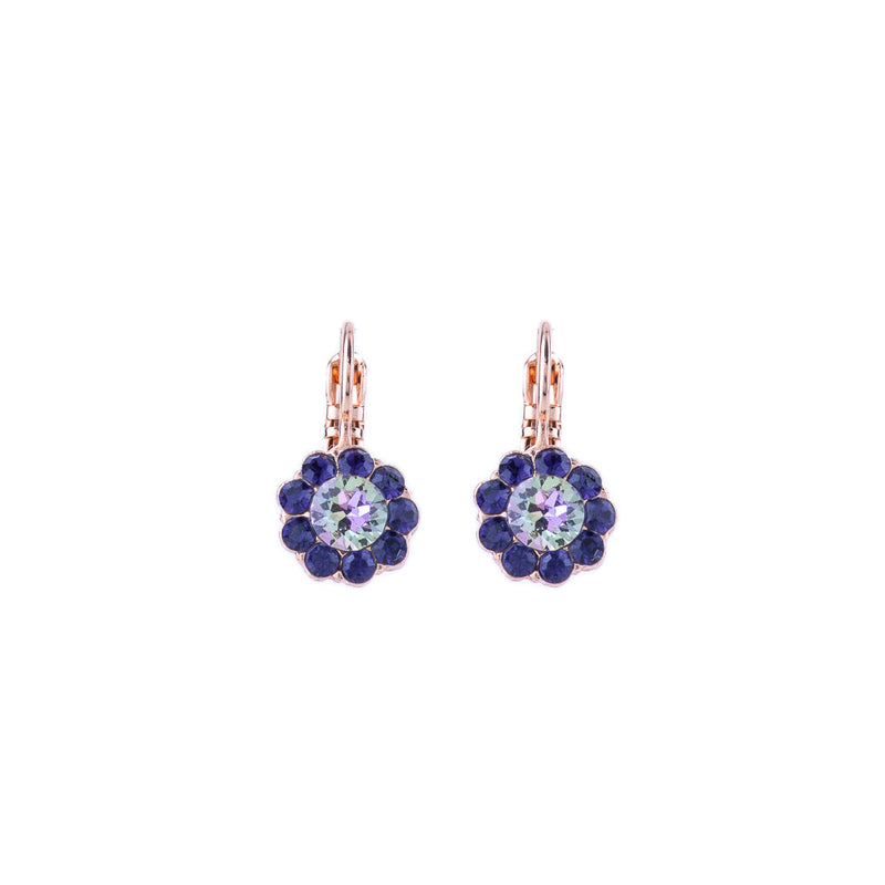 Must-Have Flower Leverback Earrings in "Wildberry"