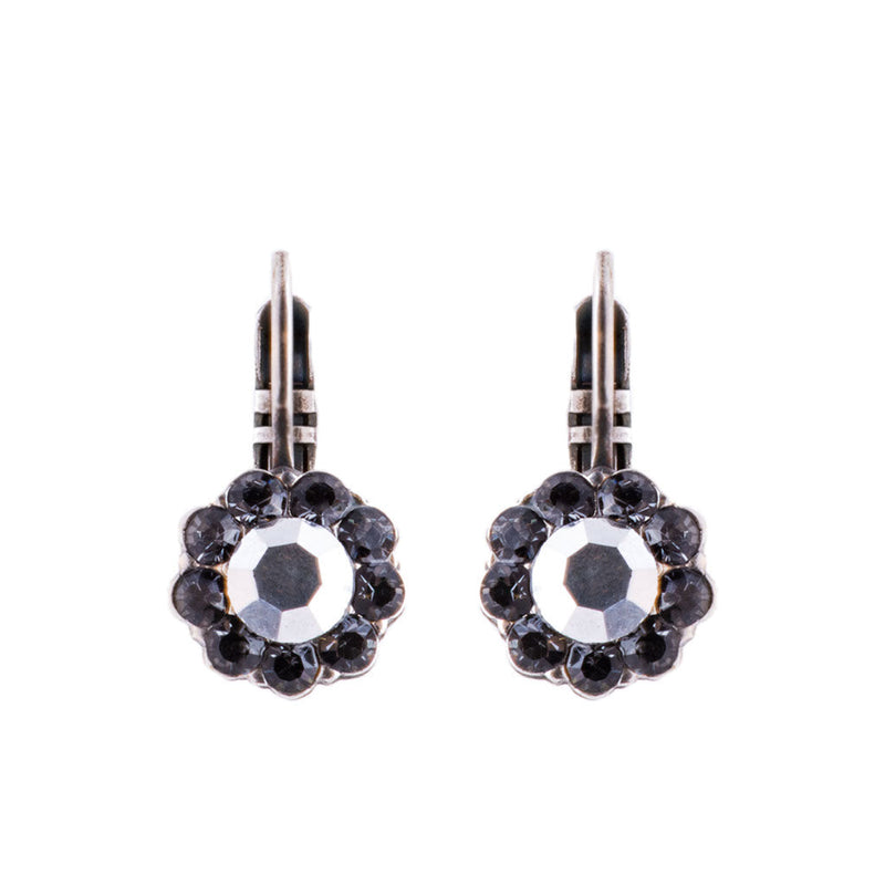 Must-Have Flower Leverback Earrings in "Rocky Road"