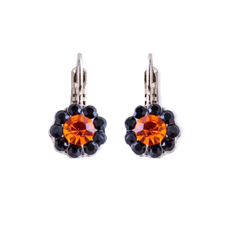 Flower Leverback Earrings in "Magic"