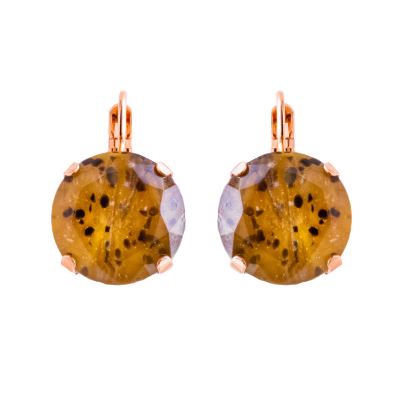 Extra Luxurious Single Stone Leverback Earring in "Cheetah"