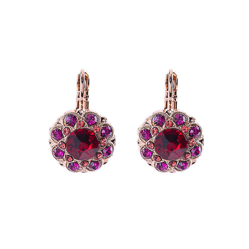 Must-Have Cluster Leverback Earrings in "Hibiscus"