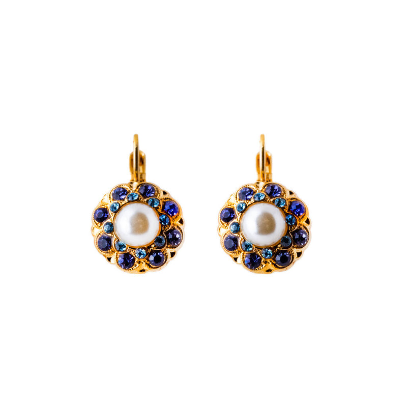 Must-Have Cluster Leverback Earrings in "Blue Moon"