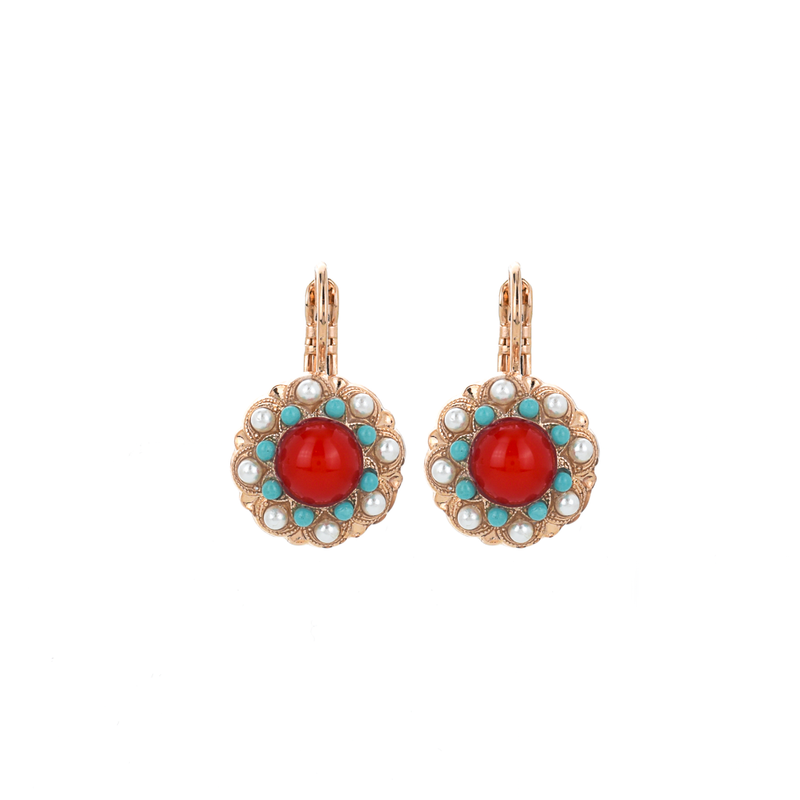 Cluster Leverback Earrings in "Happiness"