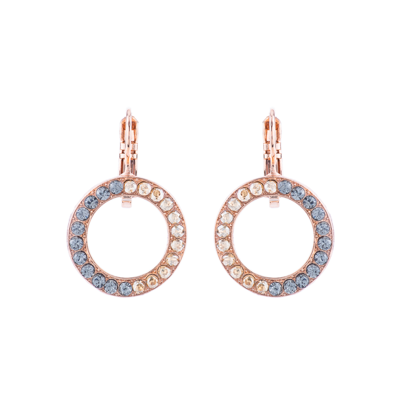 Petite Open Circle Leverback Earrings in "Earl Grey"