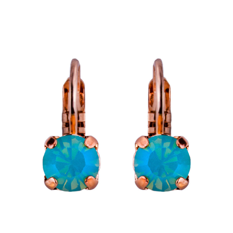 Single Stone Leverback Earrings in Pacific Opal