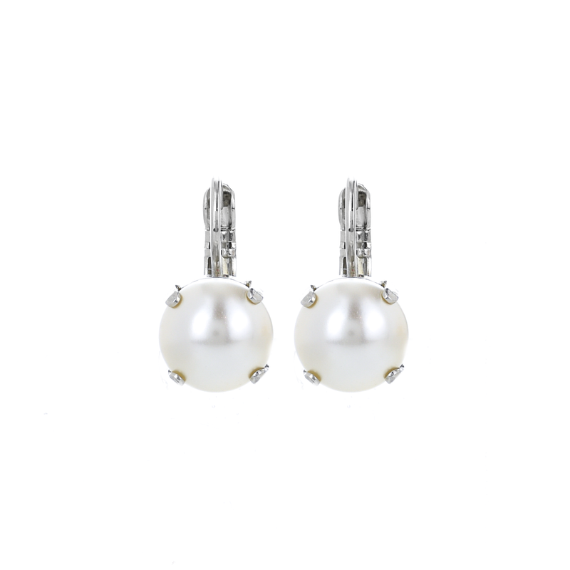 Lovable Leverback Earrings in Pearl