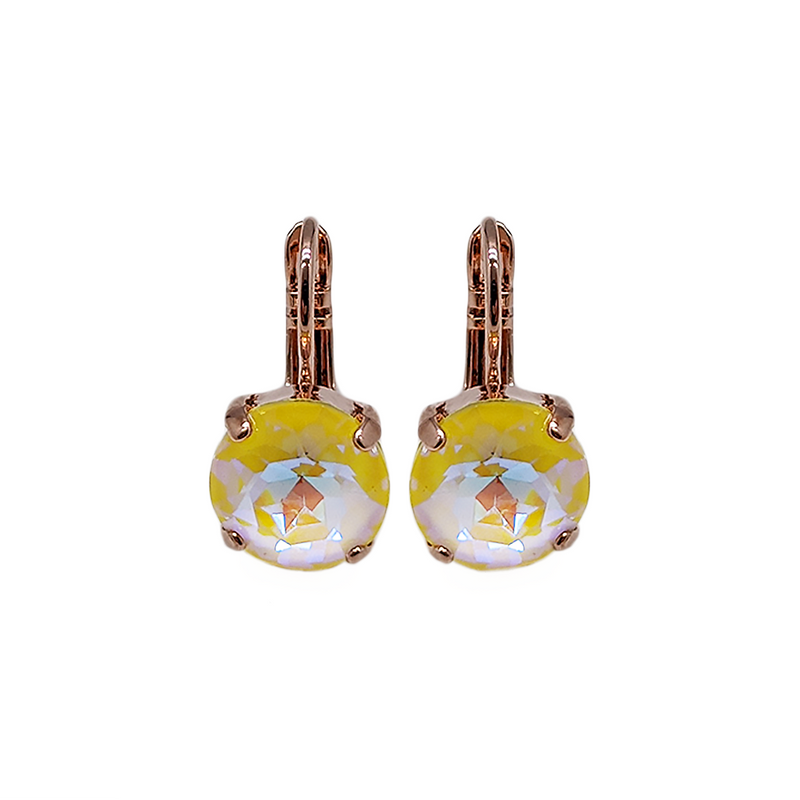 Lovable Single Stone Leverback Earrings Sun-Kissed "Sunshine"