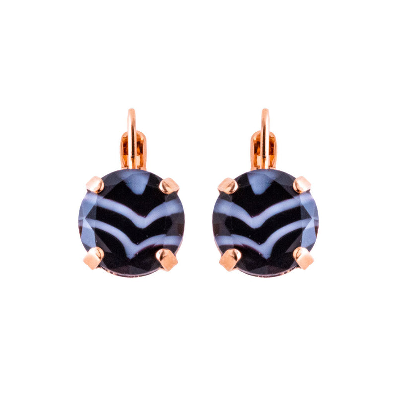 Everyday Round Leverback Earrings in "Zebra"