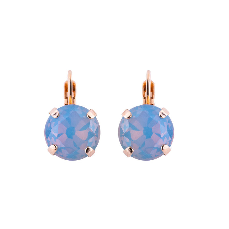 Lovable Everyday Round Leverback Earrings in "Icy Opal"