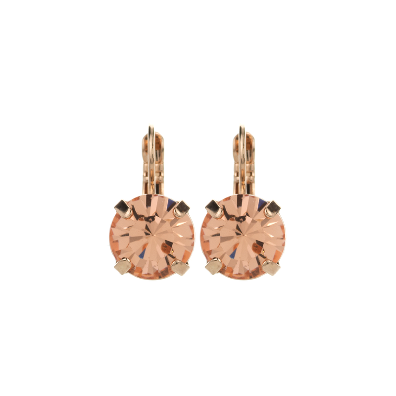 Everyday Round Leverback Earrings in "Peach"