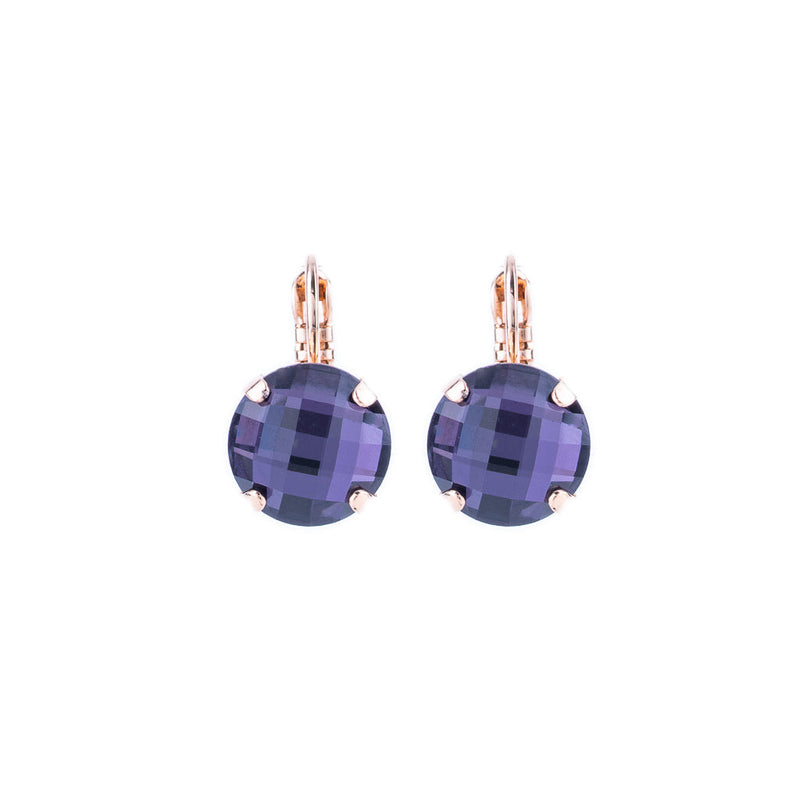 Lovable Everyday Faceted Leverback Earrings in "Amethyst"