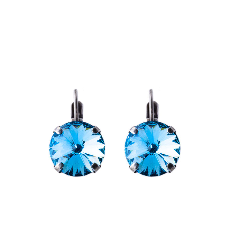 Lovable Everyday Rivoli Leverback Earrings in "Aquamarine"