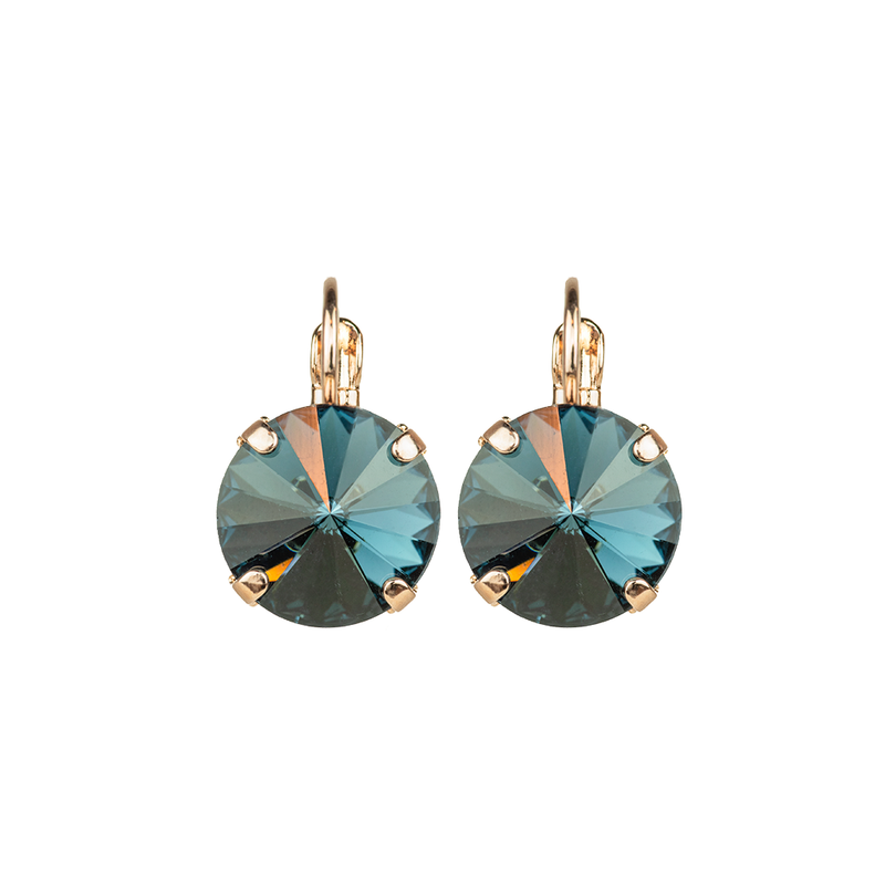 Lovable Everyday Rivoli Leverback Earrings in "Montana Blue"