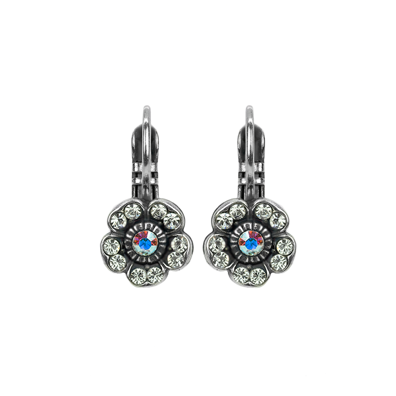 Petite Cosmos Leverback Earrings in On A Clear Day