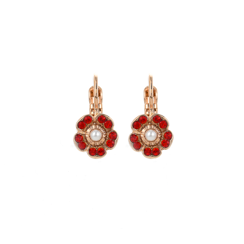 Petite Cosmos Leverback Earrings in "Happiness"