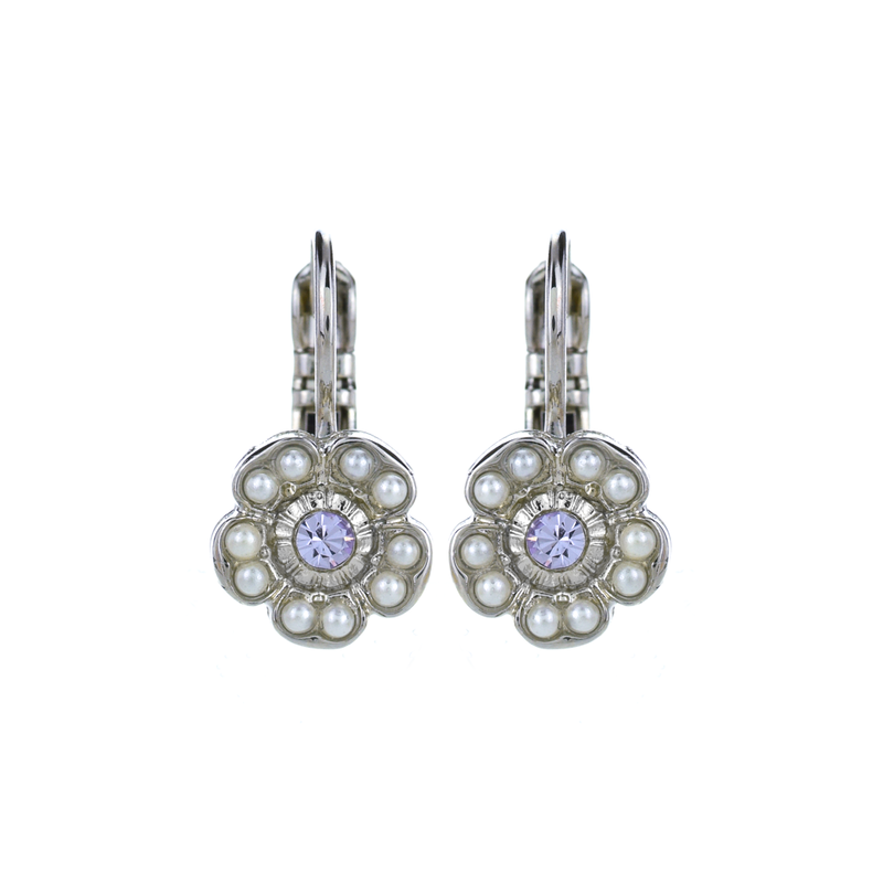 Petite Cosmos Leverback Earrings in "Romance"