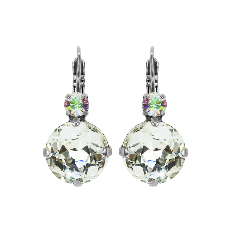 Extra Luxurious Bridal Leverback Earrings in "On A Clear Day"