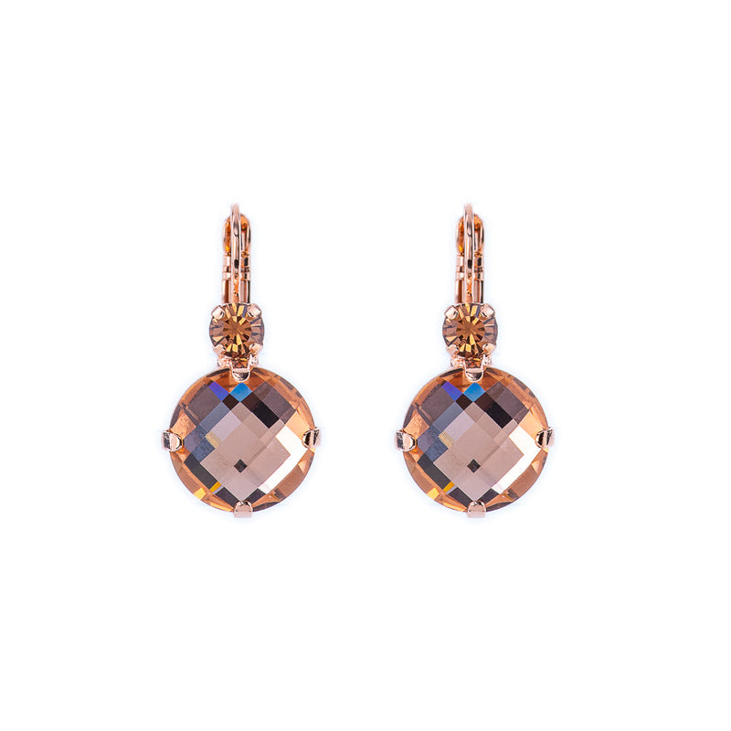 Extra Luxurious Double Stone Leverback Earrings in "Chai"