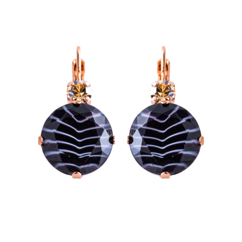 Extra Luxurious Double Stone Leverback Earrings in "Magic"