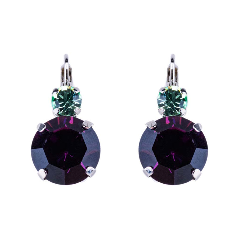 Extra Luxurious Double Stone Leverback Earrings in "Enchanted"
