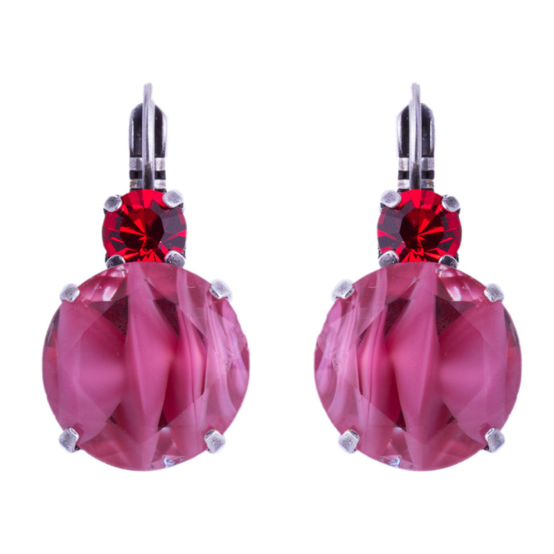 Extra Luxurious Double Stone Leverback Earrings in "Roxanne"