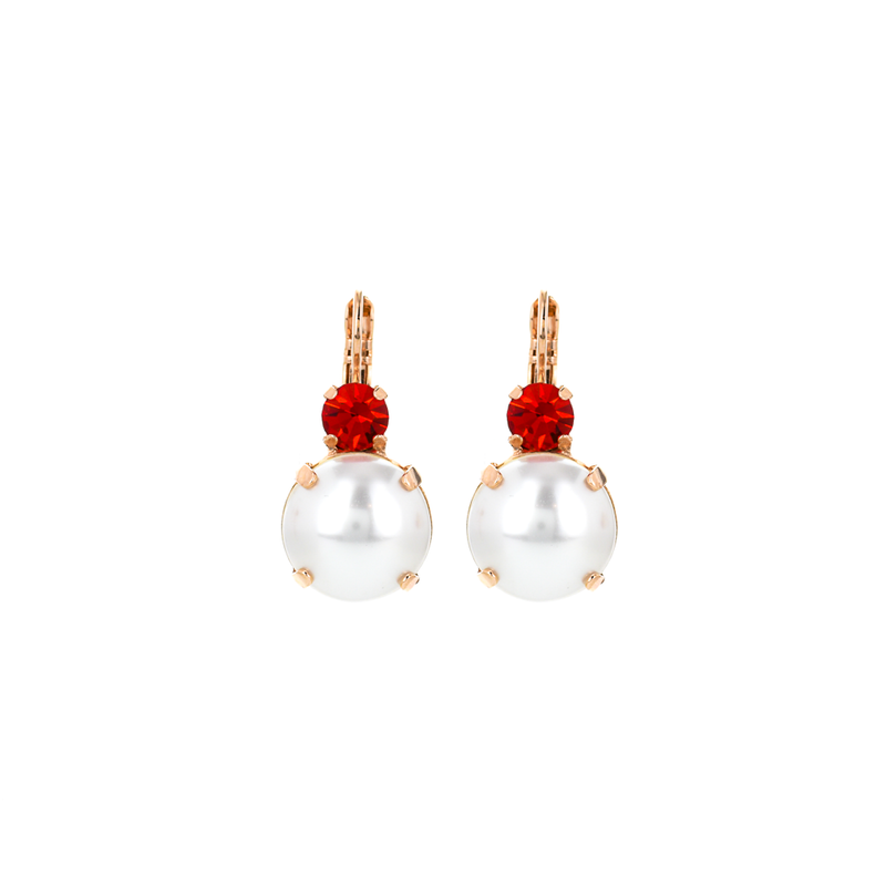 Extra Luxurious Double Stone Leverback Earrings in "Happiness"