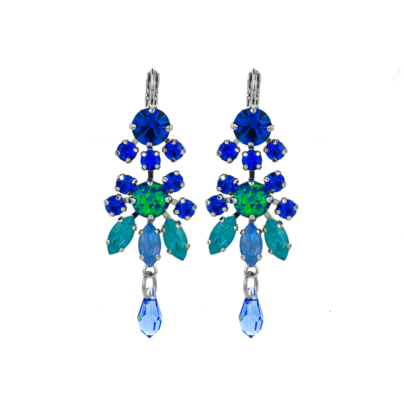 Marquise Chandelier Leverback Earrings in "Serenity"