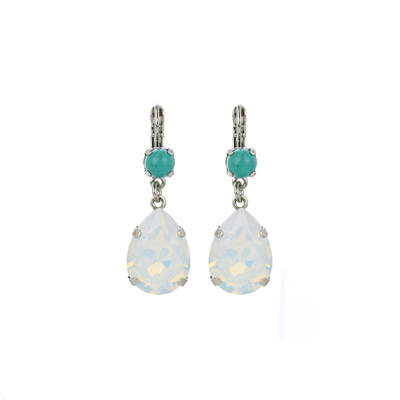 Double Stone Pear Leverback Earrings in "Happiness"