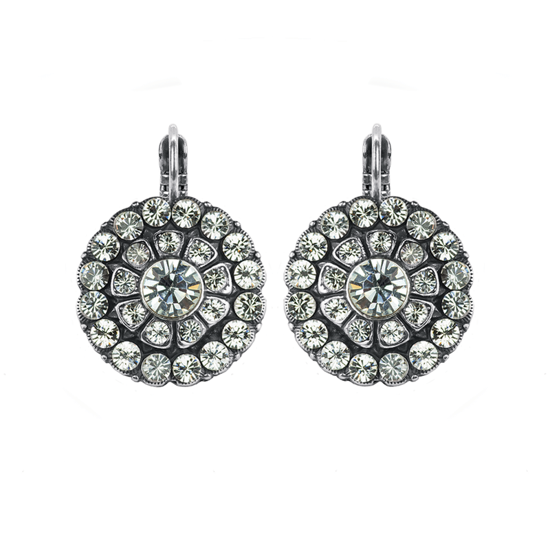 Lovable Daisy Bridal Leverback Earrings in "On a Clear Day"