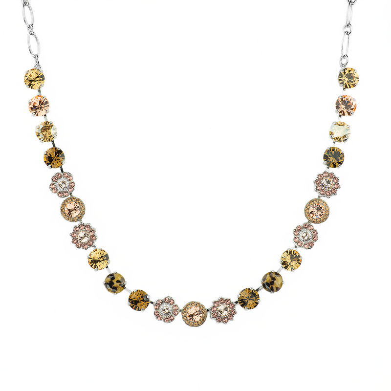 Mixed Element Necklace in "Meadow Brown"