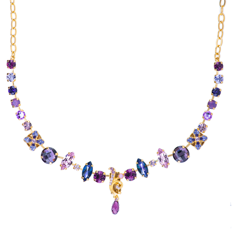 Wallflower Marquise Round Necklace in "Wildberry"