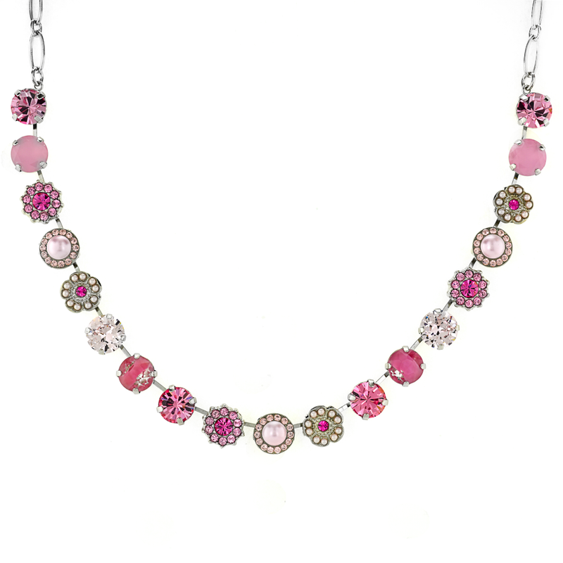 Lovable Rosette Necklace in "Love"