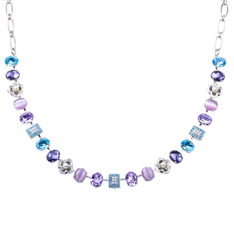 Must-Have Oval and Pavé Necklace in "Blue Moon"