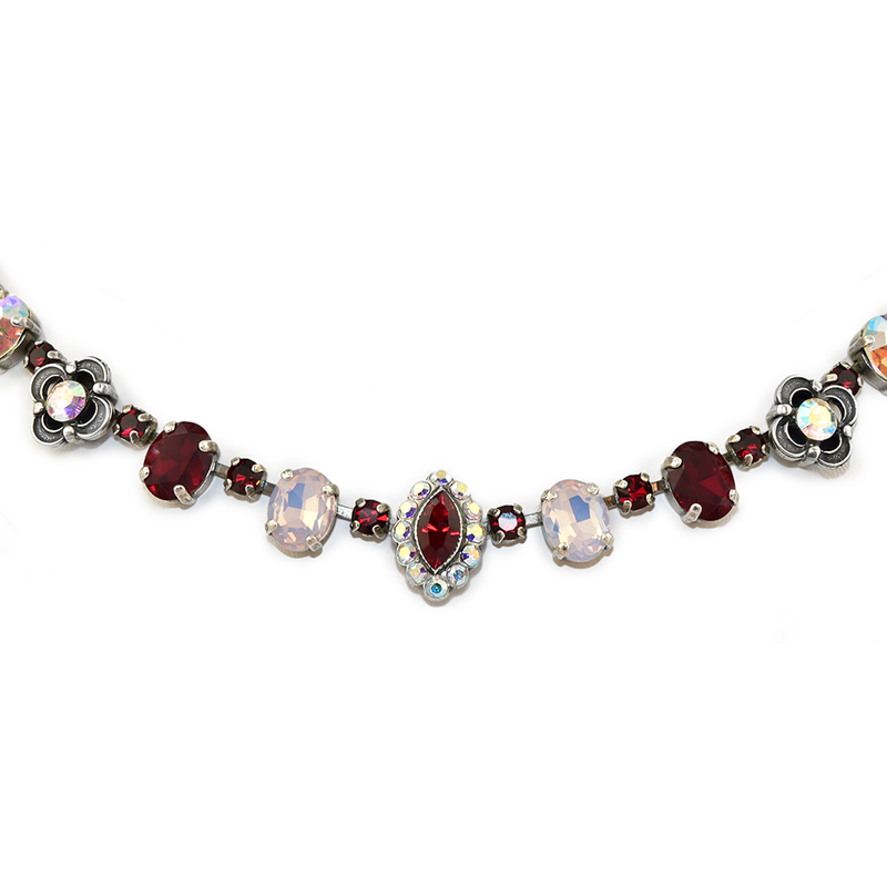 Oval and Round Necklace with Marquise Center in "True Romance"