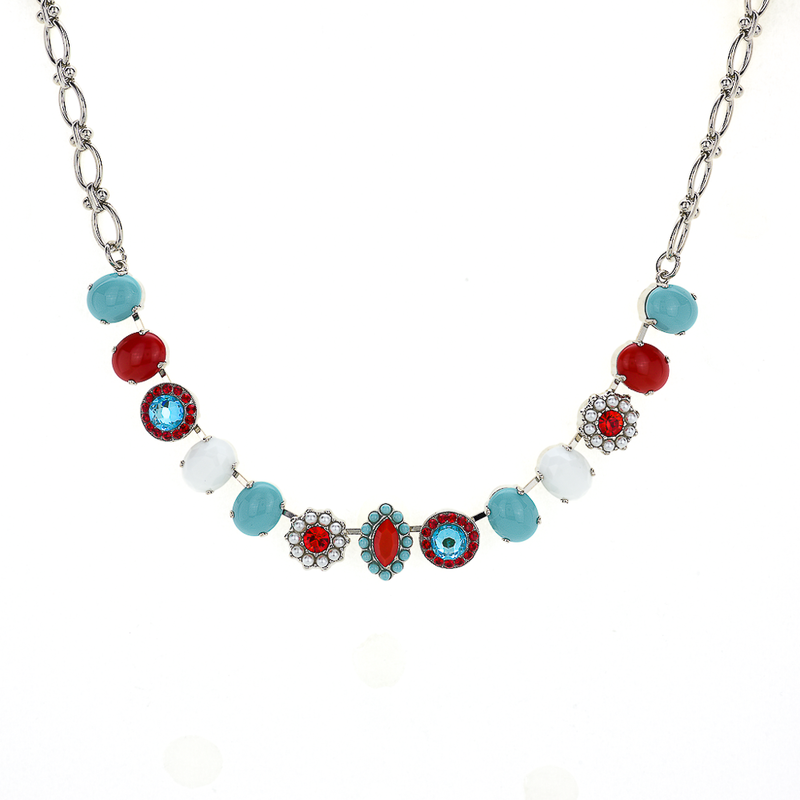 Oval Cluster Necklace in "Happiness"